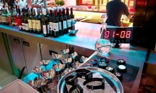  One of our display system situated at the main atrium bar area. When a service button is pressed, the display receiver will reflect the table number (from which the button is located at). 