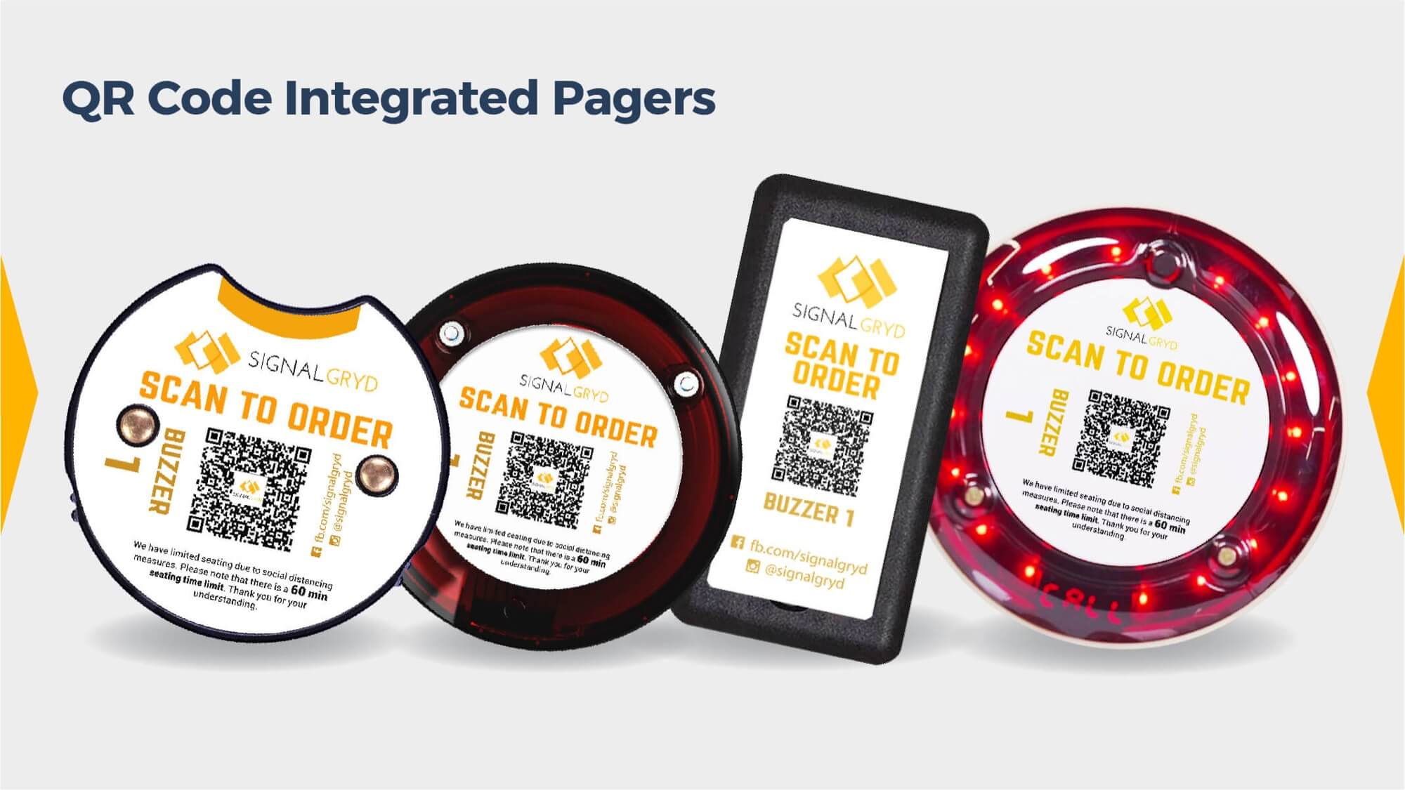 QR Code Integration with Customer Paging System SIGNALGRYD